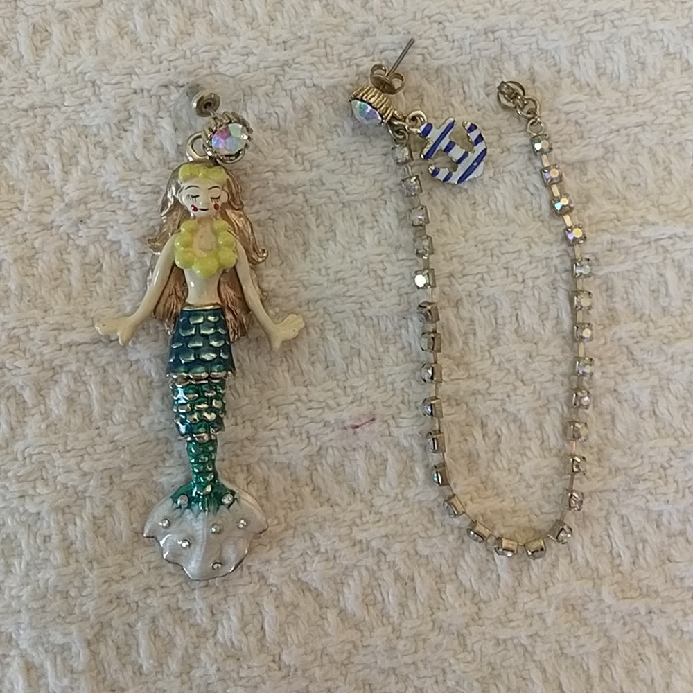 Mermaid Asymmetrical Earring Set